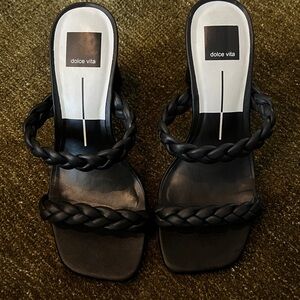 Dolce Vita Black Braided Heels